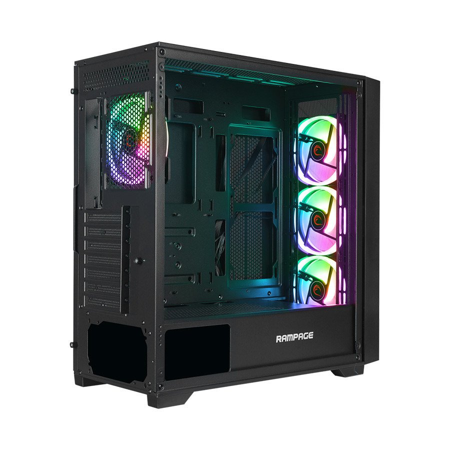 Kućište gaming RAMPAGE PRIME Mesh Tempered Glass 4*ARGB Fan Hub E-ATX, 37919