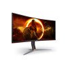 MONITOR AOC 34"" Gaming CU34G2XP 34” Curved VA, 21:9, 3440x1440, 180Hz, 1ms, 430 cd/m2, 4000:1, HDMI, DP, PbP, PiP, Ergonomic, Black-Red, VESA 3y