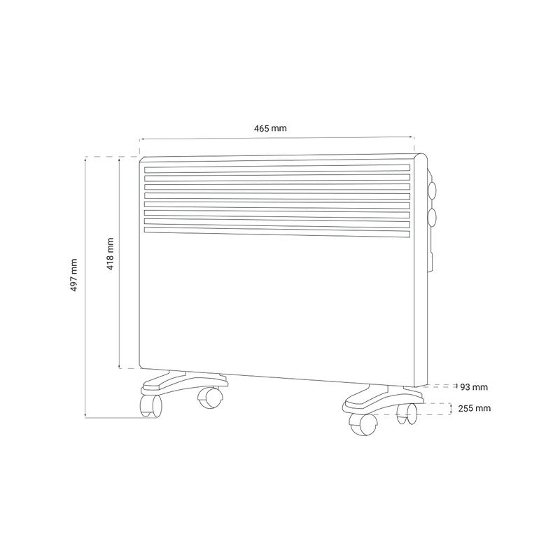 Konvektorska grijalica Green Tech 1000W, električna