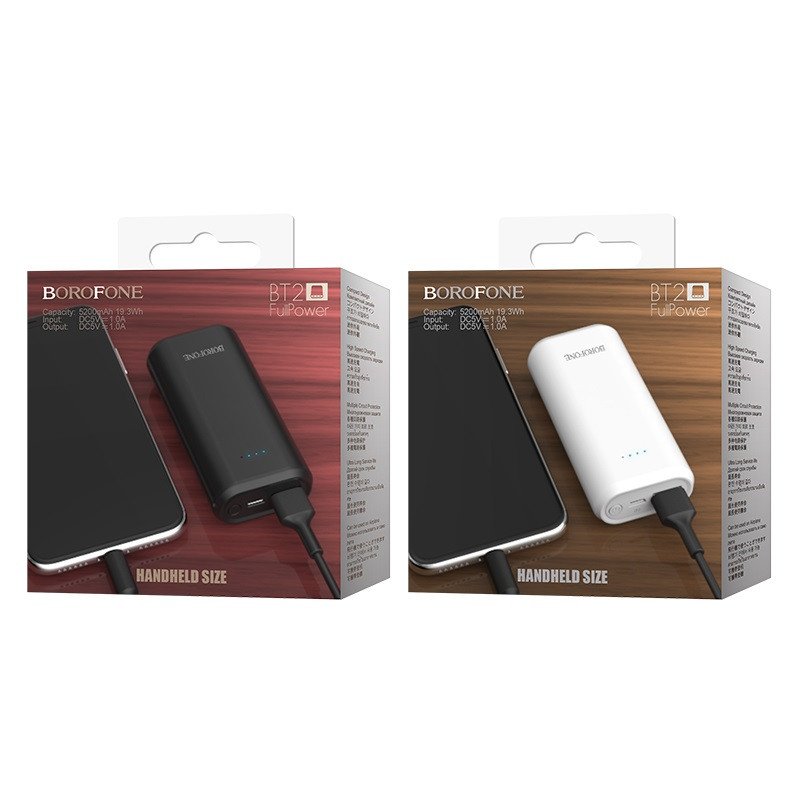 Power bank 5200 mAh Borofone BT2 crni