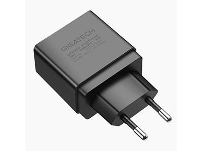 Univerzalni punjač za smartphone Gigatech W30, USB i C izlaz, 20W, crni