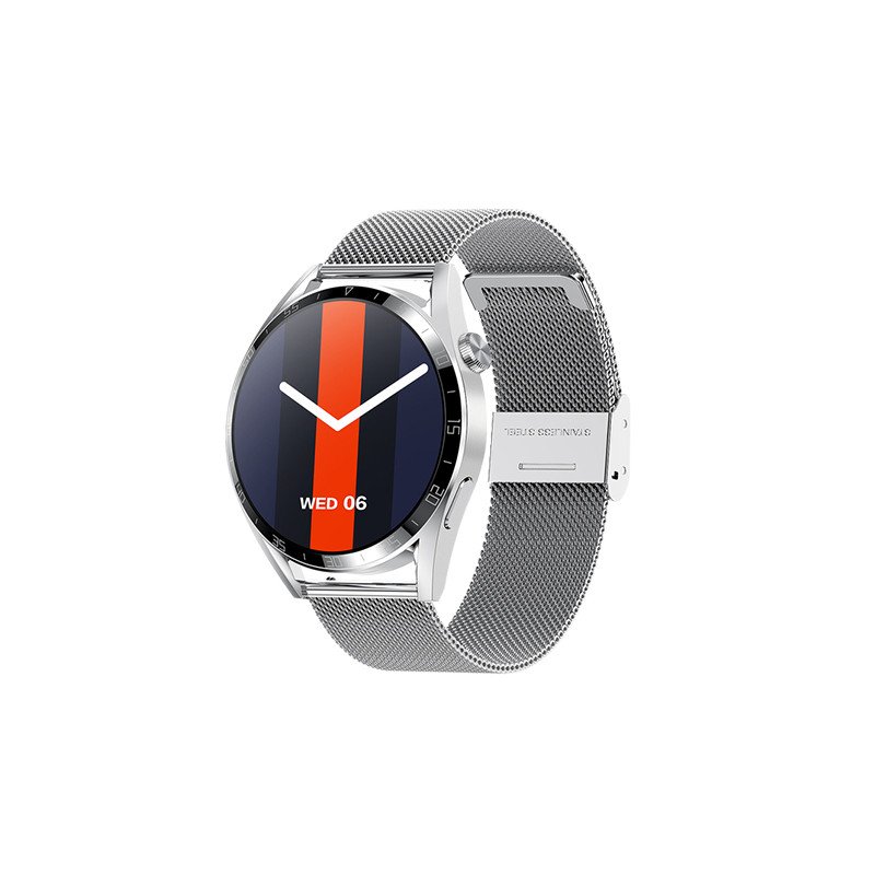 Pametni sat Microwear GT3 PRO, srebrni metal, srebrna metalna narukvica