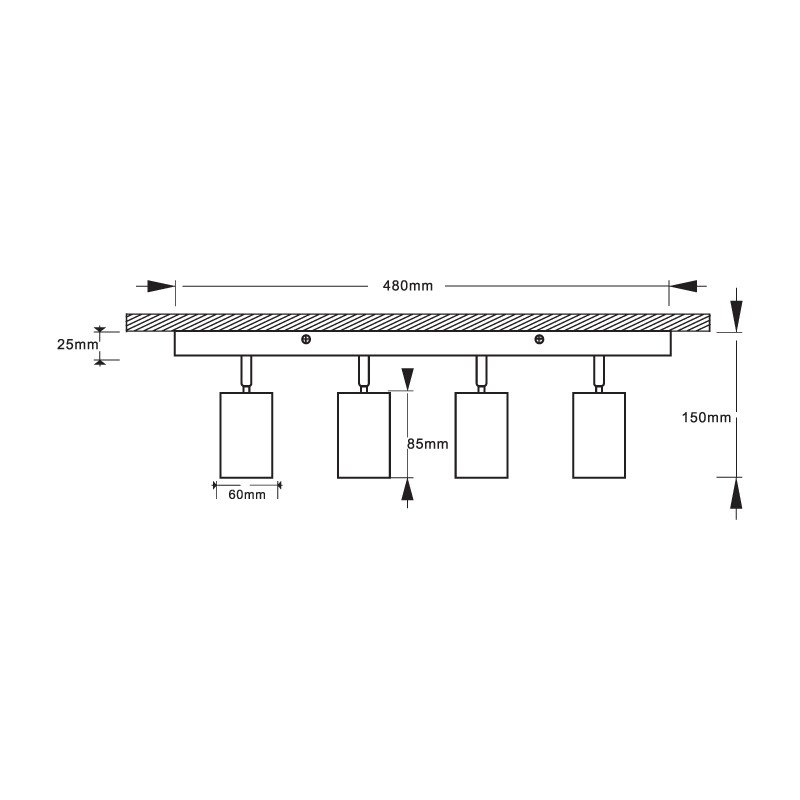 LED spot svjetiljka Green Tech, GU10 X 4 kom, bijela boja