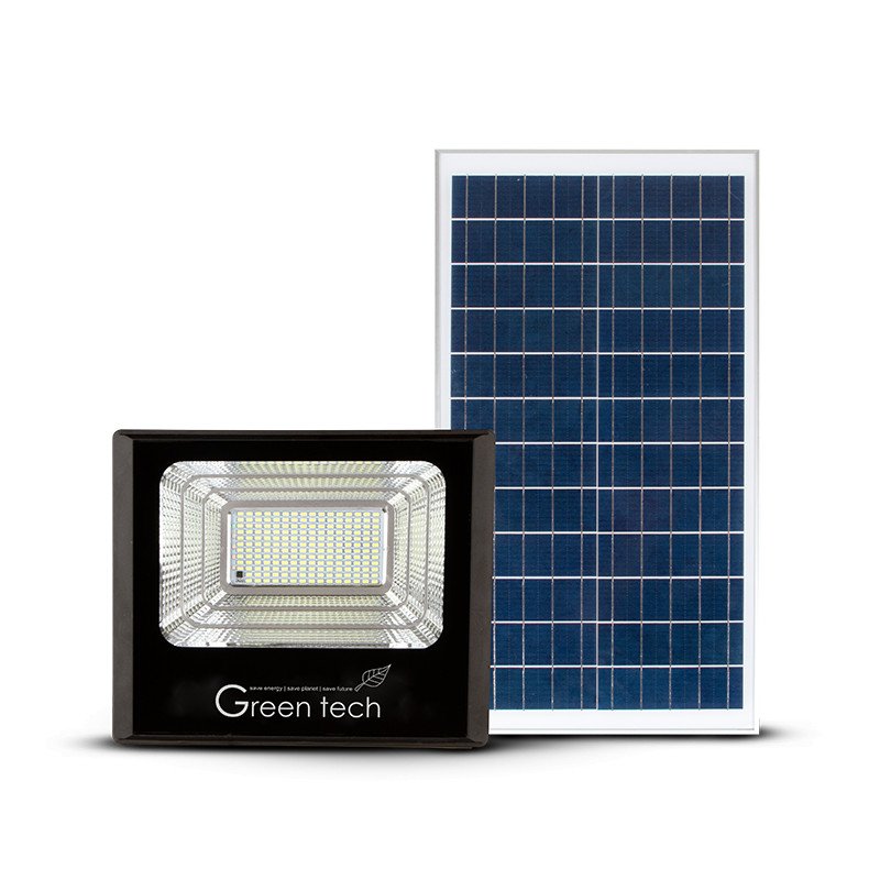 LED solarni reflektor Green Tech 100W, 6500K, IP65, solar