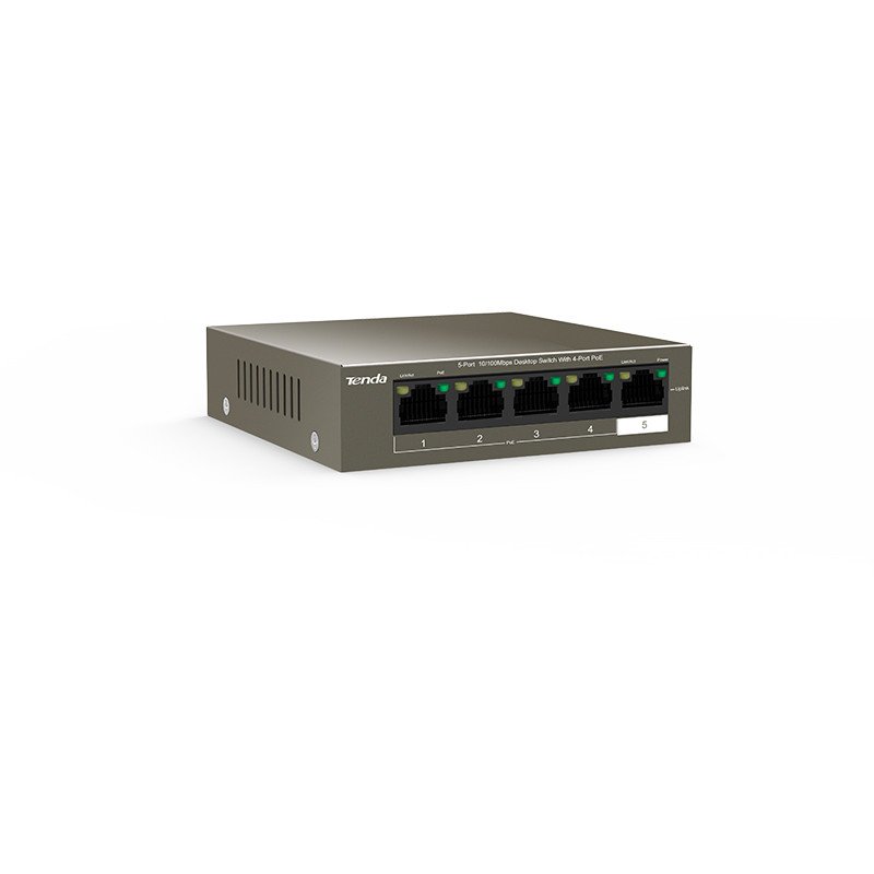 Tenda desktop switch + PoE TEF1105P-4-63W
