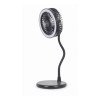 Desktop ventilator sa LED svjetlom + wireless charger GEMBIRD TA-WPC10-LEDFAN-01
