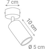 Reflektor nadgradni  crna boja, grlo GU10 B031-BK