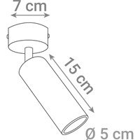Reflektor nadgradni  crna boja, grlo GU10 B0311-BK