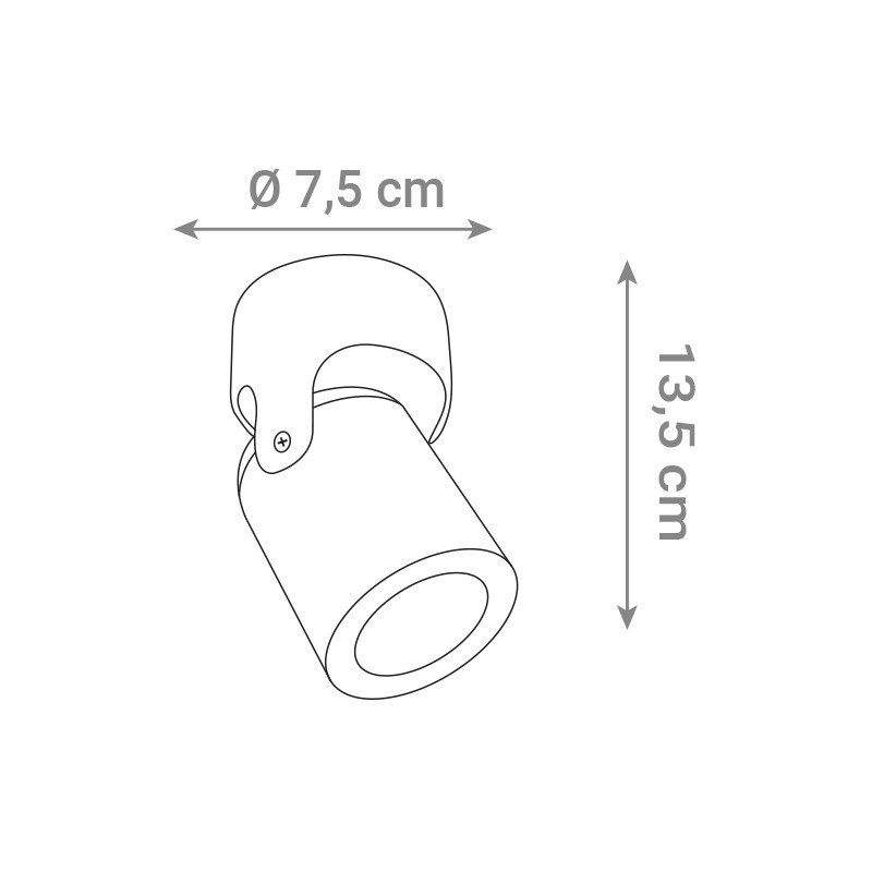 Reflektor nadgradni  bijela boja, grlo GU10 B033-WH