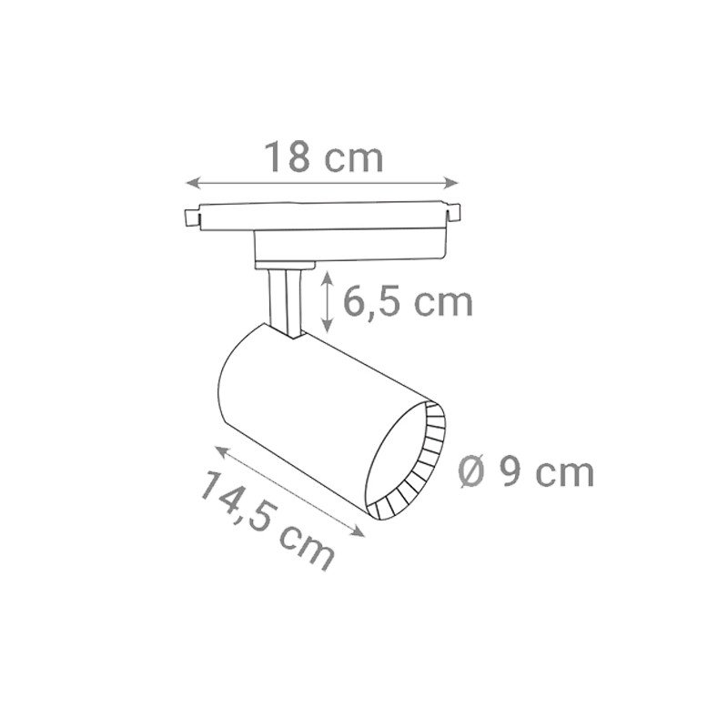 LED šinska svjetiljka  30W, 4000K, bijela boja L019-30W-NW-WH