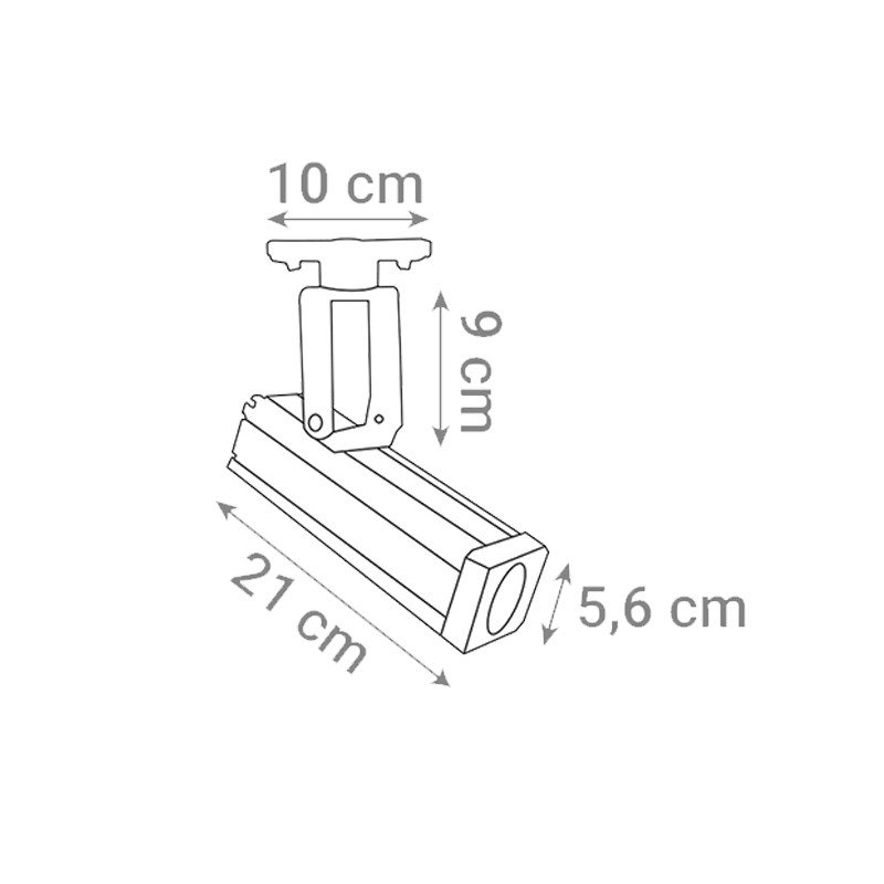 LED šinska svjetiljka  20W, 3000K, bijela boja L069-20W-WW-WH