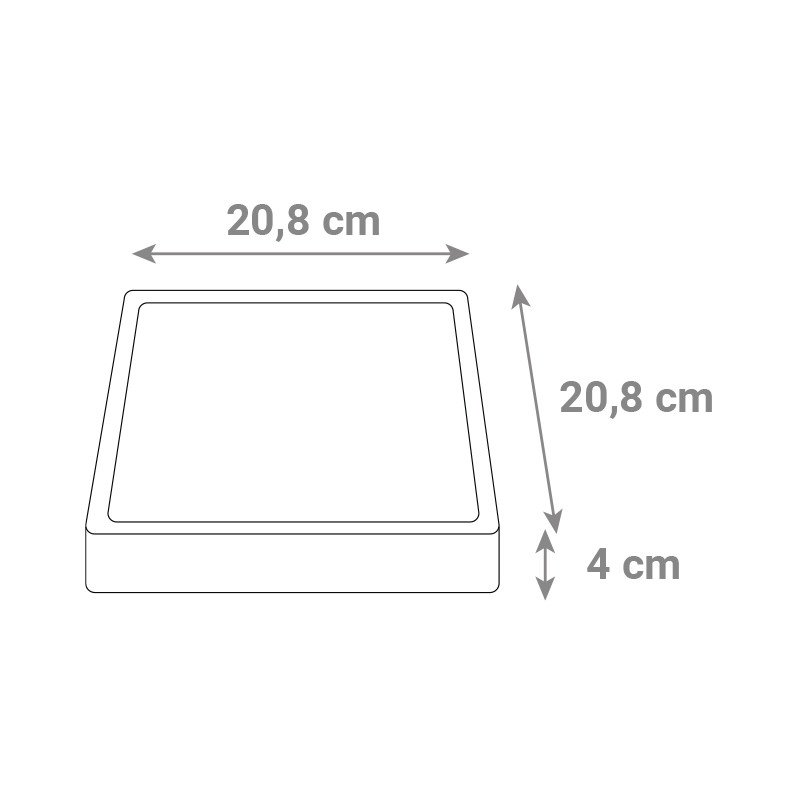 LED panel  18W, 4200K, nadgradni, kvadratni CX-S02-18NW