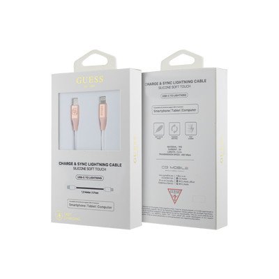 C na lightning kabel Guess 1.5m, pink